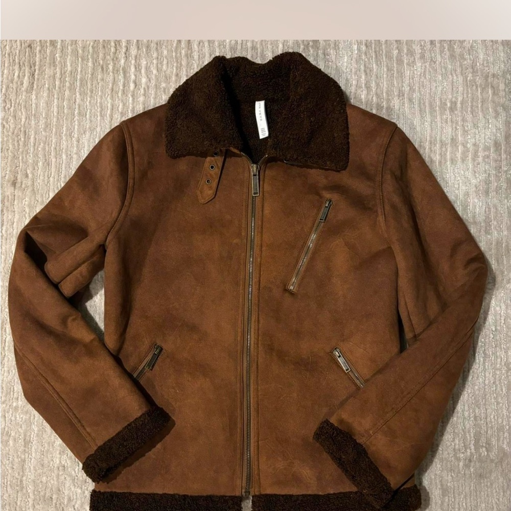 Suede chocolate brown jacket